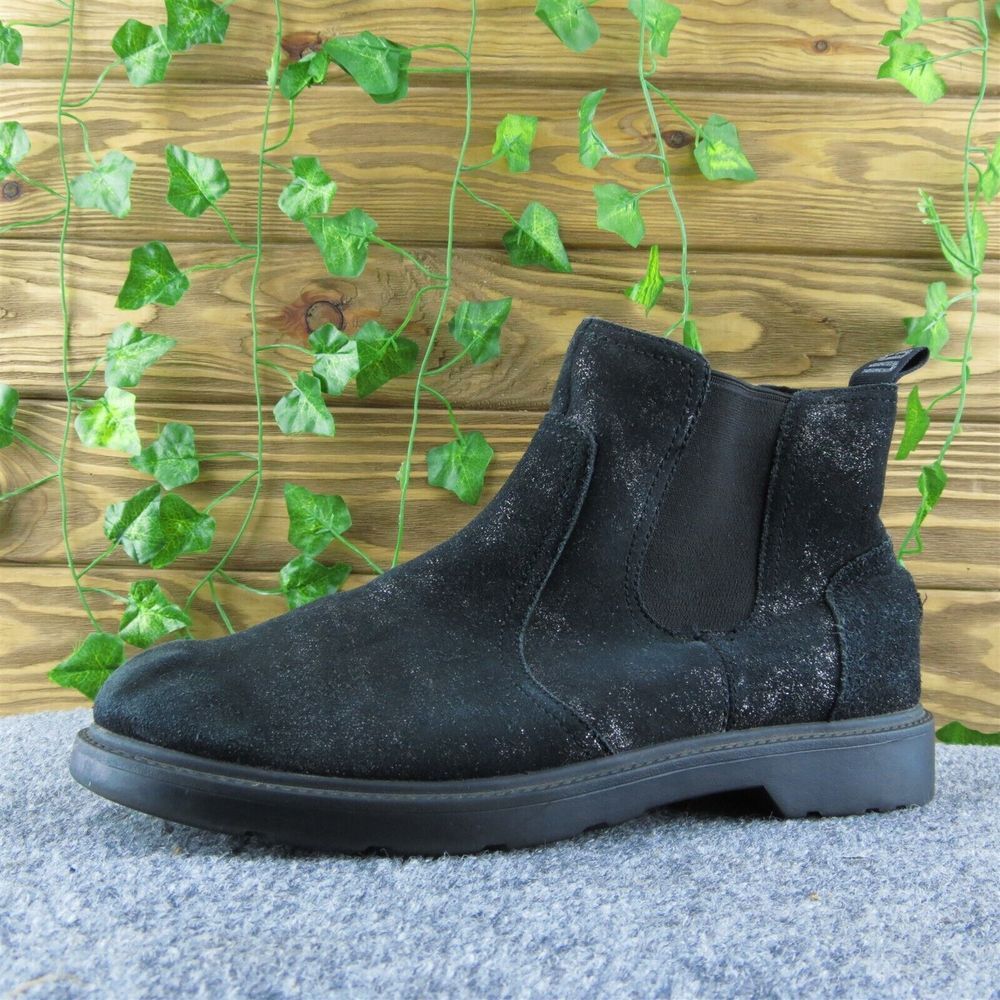 UGG Australia Youth Girls Chelsea Shoes Black Leather Pull On Size 6 Medium